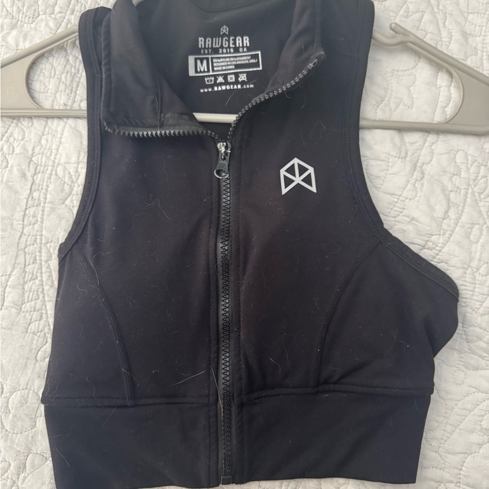 RawGear Black Zip-Up tank